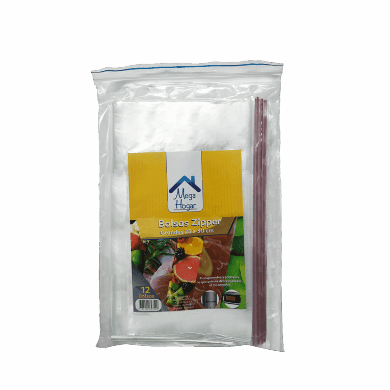 BOLSAS ZIPPER 25x30 cm x 12 BOLSAS