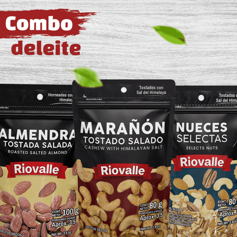 Combo deleite Almendra tostada Marañón tostado Nueces selectas