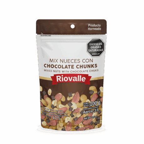 Mix de Nueces con Chocolate Chunks Riovalle 100g